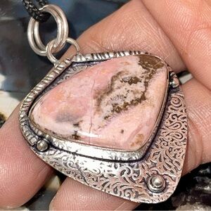 Rhodochrosite Pendant 2 1/4”